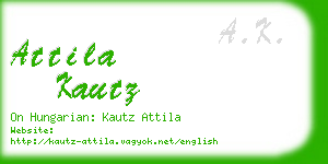 attila kautz business card